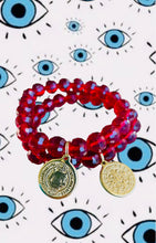 Load image into Gallery viewer, Saint Benedict Crystal Bracelet