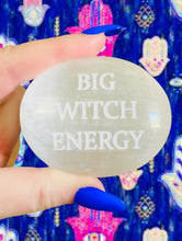 Load image into Gallery viewer, Big Witch Energy Selenite Palm Stone
